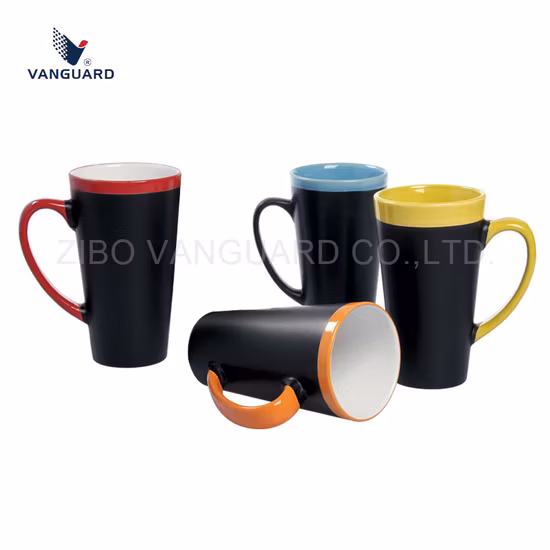 Customized Different Handle Enamelware Coffee Mug Colorful Enamel Mugs