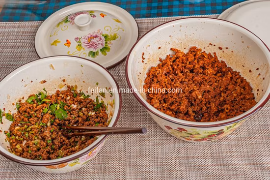 Emaille-Fastfood-Becher/Instant-Nudelschüssel mit Deckel und Aufkleber